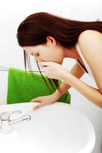 A Girl In A Vomiting Situation Occurs In Hepatitis B Disease
